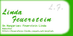 linda feuerstein business card